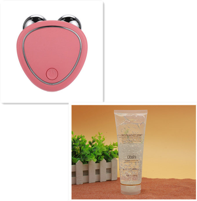 Portable Facial Micro-current Beauty Instrument For Lifting Thinning And Reducing Edema With Double Roller Massager Portable Facial Micro-current Beauty Instrument For Lifting Thinning And Reducing Edema With Double Roller Massager
